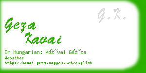 geza kavai business card